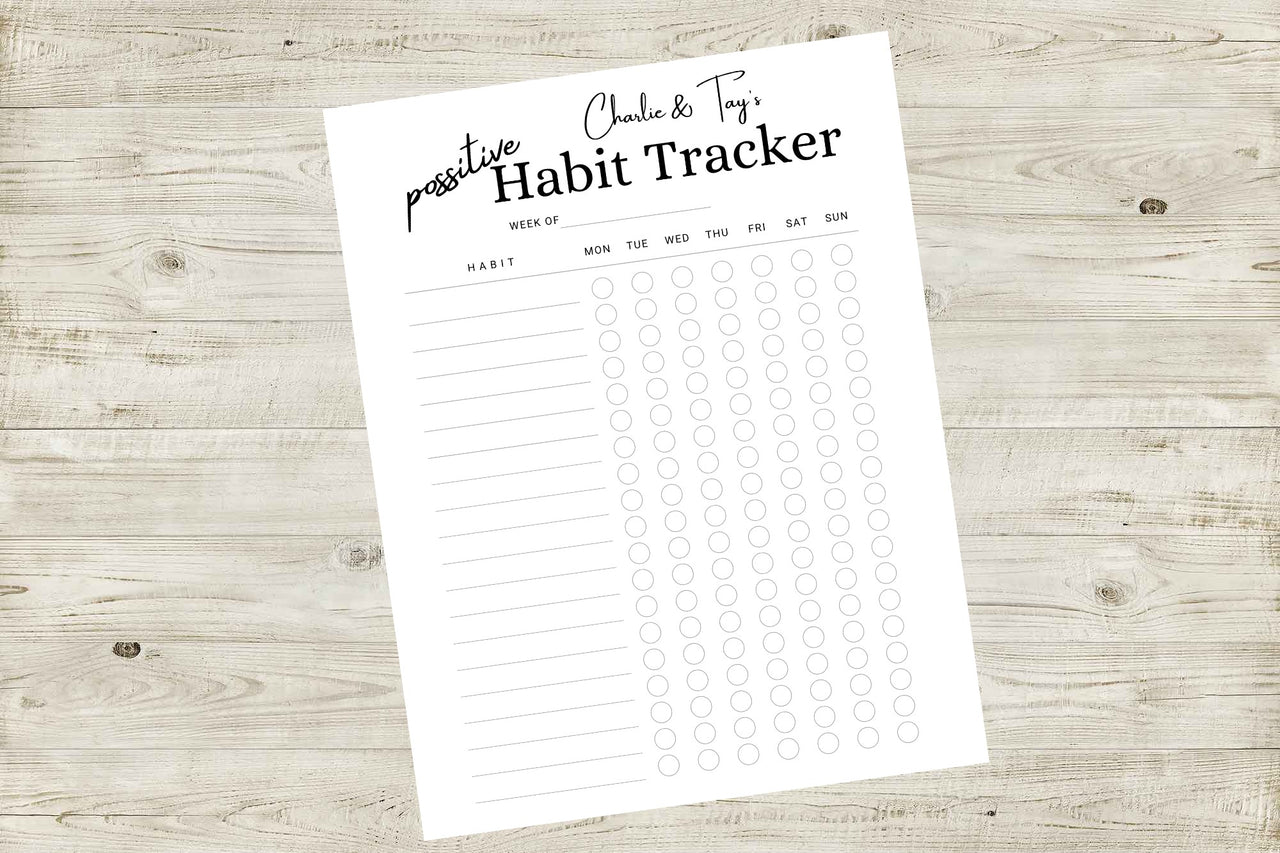 Positive Habit Tracker Printable