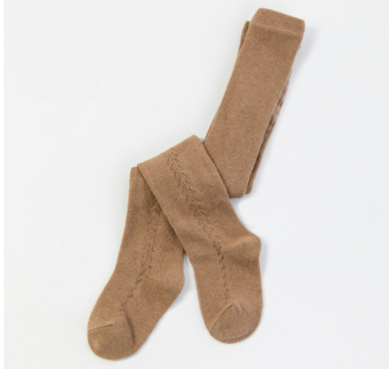 KNITTED TIGHTS - Gingerbread