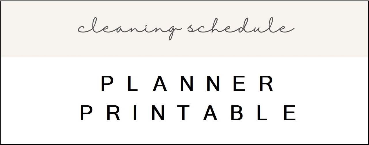 Cleaning Schedule Planner Printable